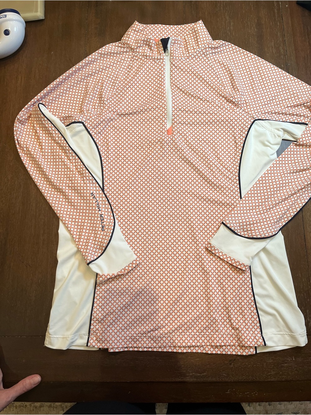 Peter Millar Women S East Lake Golf Club 1/4 Zip UPF 50 Coral Performance Top